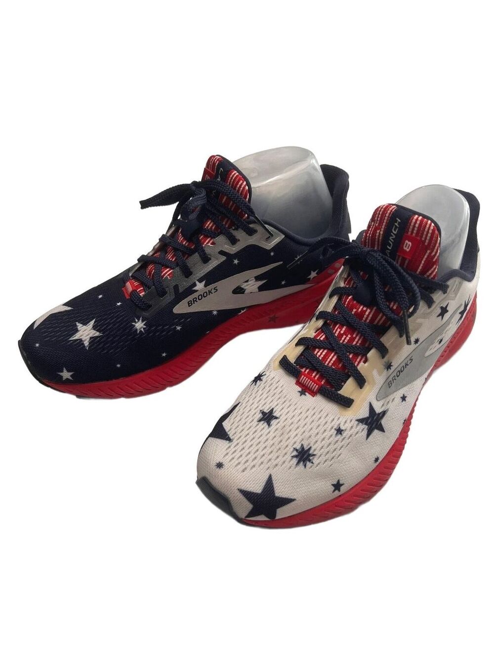Brooks Launch 8 Run USA Stars & Stripes Running Shoes Patriotic Size 9.5 Wide